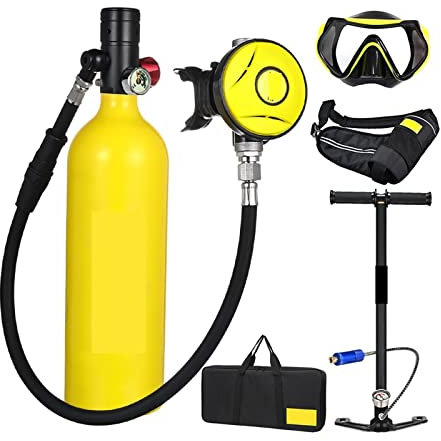 Tanque de Buceo, Equipo de Buceo Respirador de Buceo portátil de 1 L de Capacidad Viaje de Buceo más fácil (Color: Amarillo, Tamaño: 1 L)