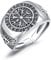 Herren Ringe Wikinger Vegvisir Ringe 925 Sterling Silber Wikinger Runen Ring Kompass Fingerring Wikinger Schmuck für für Herren Damen