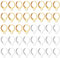 LYQNIHOB Set 40 Ganci Orecchini A Monachella in Acciaio Inox: Lunghi 14,5mm, 2 Colori Ipoallergenici con Anello per Creazione Gioielli Eleganti e Raffinati & FaiDaTe