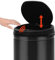 Rantry Poubelle automatique avec capteur 40 L en acier au carbone noir, décor de meubles d'intérieur/extérieur pour salon, bureau, chambre à coucher