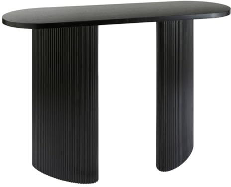 Meuble Console Forme Ovale et Pieds Effet cannelé L 120 x H 80 cm - Atmosphera