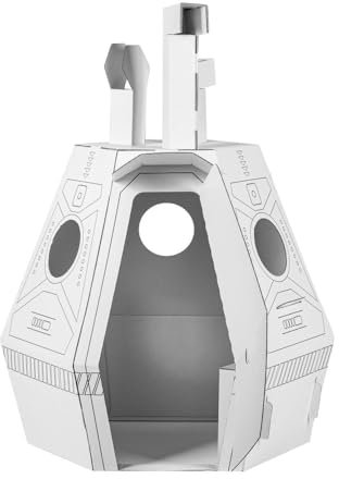 Tektorado - Spielhaus aus Pappe für Kinder - Kinderspielhaus aus Karton zum Bemalen und Spielen - für Outdoor & Indoor - für Kinder ab 3 Jahren - Tipi Zelt