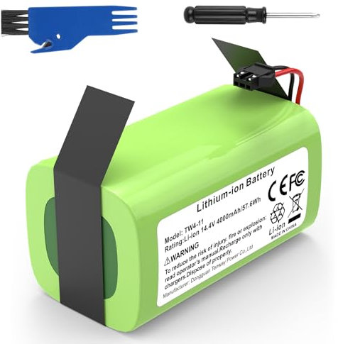 [TW4-11]4000mah Replacement Battery Compatible with Deebot N79, N79S, DN622, DN621, for Eufy RoboVac 11, 11S,11S MAX, 15T, 30, 30C Max,15C, 15C MAX, 12, 35C