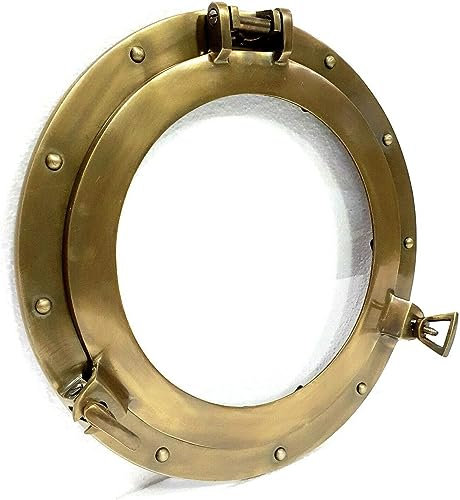 Riyex Ojo de buey de vidrio redondo de 30,5 cm para ventana, barco, barco, decoración de ojo de buey
