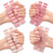 4 Fogli Adesivi in Gel per Unghie in 4 Colori - Strisce Semi Polimerizzate - Luce UV Richiesta - Involucri Completi e Adesivi Sicuri per Nail Art