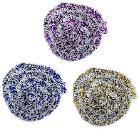 Amosfun Weihnachtsbaum-girlande Wimpelkette Set mit 3 Glänzenden Kunststoffgirlanden für Party-dekoration