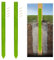 Fence Rescue – Post Repair Stake Anchor | Ideal for Wooden Posts Set in Concrete | Repair Leaning or Broken Fence Posts | Heavy Duty | Re-useable | Quick to Install | 1 Stake per Post (1, Green)