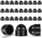 JIEYAO Lot de 30 capuchons de protection hexagonaux M6 (largeur de clé 10) en plastique noir pour vis M6 - Capuchons pour écrous hexagonaux (M8)