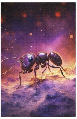 Tier Ameises Holzpuzzle 1000 Stück Puzzles Für Erwachsene Teenager Stress Abbauen Familien-Puzzlespiel Poster 1000-teiliges Puzzle Kinder Lernspiel Spielzeug Geschenk 78×53cm