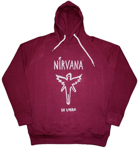 Rock Off officially licensed products Nirvana In Utero Outline Pullover Hoodie XXXL Red