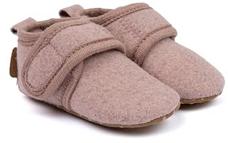 Mikk-line Baby Krabbelschuhe | Weiche Lauflernschuhe mit rutschfester Imitat-Wildledersohle | Warme Hausschuhe aus Filz für Jungen & Mädchen | Perfekt für 0-48 Monate