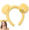 Dopsyesn Bärenohren Haarbänder, Gelbe Bärenohren Plüsch-Stirnband, Cartoon-Haarband, Tier-Stirnband für Urlaub, Cosplay, Make-up-Kostüm