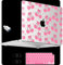 MEEgoodo for MacBook Air 15 inch Case (M4/M3/M2) 2025 2024 2023, Cover Fit Model(A3241/A3114/A2941) for 15.3-inch Laptop, Clear Shell with TPU Keyboard & Webcam Cover, Pink Cherries & Bows