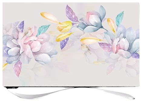Cammeciso TV Housse Anti-PoussièRe,Cache-PoussièRe pour TéLéViseur éLastique,Housse De Protection De L'éCran De TéLéVision,Housses De TéLéVision D'IntéRieur,Respirant,pour Incurvé Plat