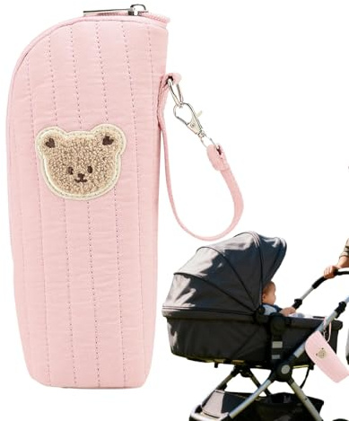 Krmoau Isolierte Thermotasche für Babyflaschen,Babyflasche Träger mit Bärendesign,Thermiktasche Für Stillmütter Unterwegs Zur Aufbewahrung - Zur Aufbewahrung Von Muttermilch Und Lebensmitteln Für