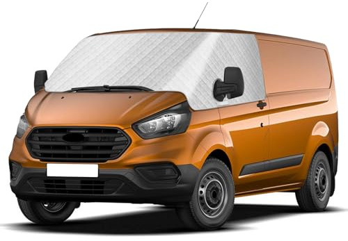 Auto Windschutzscheiben Abdeckung für Ford Transit Custom 2012-2025, Faltbare Externe Thermo Scheibenabdeckung Windschutzscheibenabdeckung Frontscheibenabdeckung