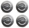 Opel Original-Opel/GM-Zierkappe für Alufelgen, aus gebürstetem Aluminium, Opel-Emblem, Anthrazit