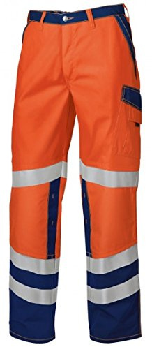 BP 2010-845-8510-50s Arbeitshosen, mit elastischem Rückenteil, 270,00 g/m² Stoffmischung, Warnorange/dunkelblau, 50s