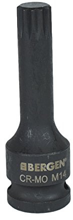 M14 x 78mm Impacted Impact Extra Long Spline Bit 1/2 Drive Male Socket