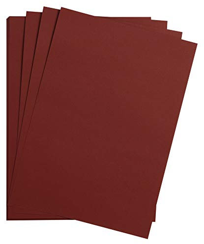 Clairefontaine 975576C Packung mit 25 Bastelkartons Maya, 185g, DIN A2, 42 x 59,4 cm, 1 Pack, bordeaux