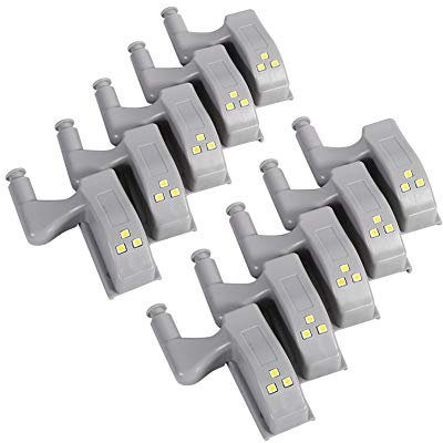 Eastbuy Luci a Cerniera a LED - 10 Pezzi Armadio Armadio Universale Armadio Guardaroba LED Cerniera Luce Cucina di casa (Bianco Caldo)