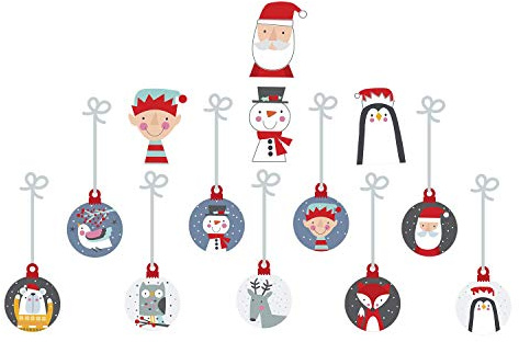 WALPLUS Christmas Friends Bubbles Stickers Multicolour Wall Stickers Nursery Self-Adhesive Mural Art Decals Vinyl Home Decoration DIY Living Bedroom Decor Wallpaper Kids Room Gift Stick on Wall