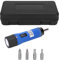 Fafeicy ZSQ-6 156 mm Destornillador dinamométrico, llave preestablecida portátil 1-6 N.M, puntas reemplazables, con aviso de alarma audible