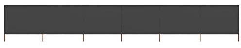 vidaXL Windschutzgewebe Faltbar Windschutz Sichtschutz Sonnenschutz Camping Balkon Terrasse Garten Zaun Strand 6-TLG. 800x160cm Anthrazit