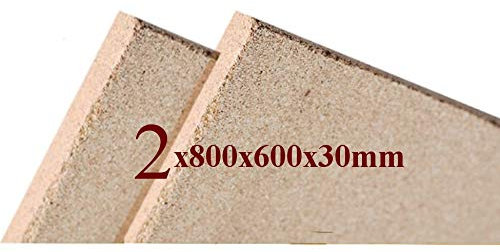 2x Vermiculite Brandschutzplatten | 800x600x30mm | Schamotte-Ersatz