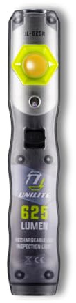Unilite IL-625R USB Rechargeable High Grade LED Inspection Light | 625 Lumen | Additional 250 Lm Top Torch | UV LED on Front