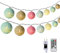DeepDream Baumwollkugeln Lichterkette, 5M 20 LED Dimmbar Cotton Ball Lichterkette, LED Kugeln Lichterkette Innen mit Fernbedienung und Timer für Kinderzimmer Weihnachten Hochzeit Party (Bunt)