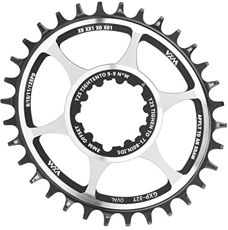 VGEBY Mountainbike Narrow Wide BCD104 32T Oval Kettenblatt, Integrierte Leichte Kurbelgarnitur Chianring(3 mm)