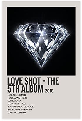 Love Shot - The 5th Album By EXO Music Singer Poster Cover 1 Canvas Poster Bedroom Decor Sports Landscape Office Room Decor Gift Unframe:24x36inch(60x90cm)