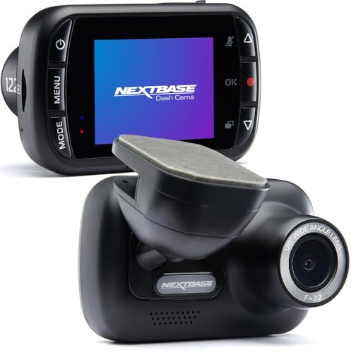 Nextbase 122HD Dash Cam Full 1080p/30fps HD Recording In Car DVR Camera- 120° 5 lane Wide Viewing Angle- Polarising Filter Compatible- Intelligent Parking Mode- G-Sensor- dashcam