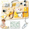 Jumble Dream Motorikspielzeug- Montessori Busy Board ab 1 Jahr mit 10 Aktivitäten - Kinder Activity Motorikspielzeug für stundenlange Beschäftigung - Sensorik Montessori Spielzeug ab 1 Jahr 2 3