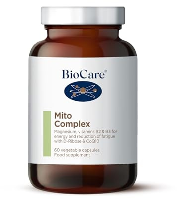 BioCare Mito Complex, 60 Capsules | Magnesium, Vitamins B2 & B3 for Supporting Energy Levels & Reduction of Fatigue, With D-Ribose and CoQ10