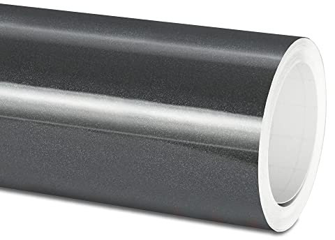 Actinium® Plotterfolie (12€/qm) 751c 093 Anthrazit Glanz 5m x 126cm High Performance Cast Folie, gegossene Selbstklebende Autofolie glänzend