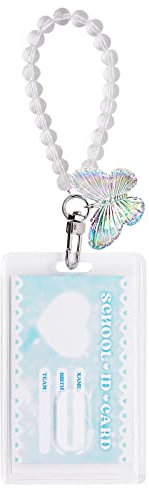 Lusofie Acryl Foto Schlüsselanhänger Fotokartenhalter Kpop Schlüsselanhänger 7,6 cm Kristall Schmetterlings Fotokarten für Kreditbrief Bankkarte Studentenausweis Anhänger Ausweishalter