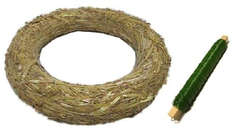 Decpero Adventskranz DIY Bastelset I Ø 35 cm I Silberne Kerzenteller + Wickeldraht