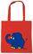 Logoshirt® Die Sendung mit der Maus I Elefant I Happy I Baumwolltasche I rot I Lizenziertes Originaldesign