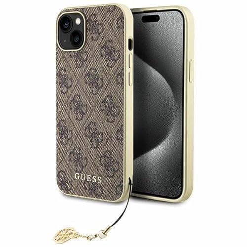 GUESS GUHCP15SGF4GBR Schutzhülle für iPhone 15, 15,5 cm (6,1 Zoll), Braun