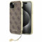 GUESS GUHCP15SGF4GBR Schutzhülle für iPhone 15, 15,5 cm (6,1 Zoll), Braun