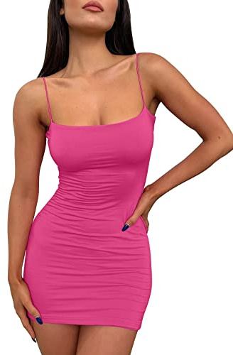 LILLUSORY – Robe courte moulante sexy pour femmes, dos nu, idéale pour soirées et clubs, Printemps/Été, style Y2K