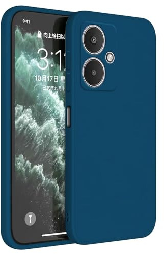 Topme Funda para Redmi 13C 5G / Redmi 13R 5G (6.74 Inches) Carcasa Caja Case Estuche, Funda Protectora de Piel de Silicona TPU - Azul Zafiro
