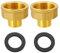 Reduzierstück G1/2 Zoll auf G1 Zoll aus Messing,2 Stück Reduzierverlängerung G1/2 Außen(Ø20,3mm) x G1 Innen(Ø30.5mm),AG/IG Reduzierverlängerung,Muffennippel reduziert IG/AG mit Gummidichtung