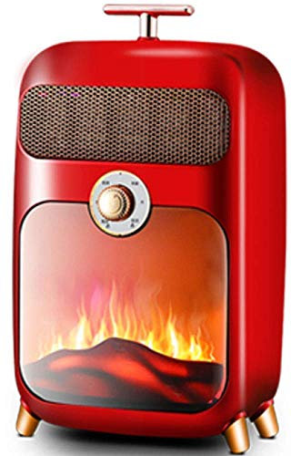 NOALED Camino Elettrico Stufa Elettrica Retro Elettrico 900W Stufa a Legna Riscaldatore Camino Effetto Fiamma Stufa a Legna Indipendente Luce LED Regolabile