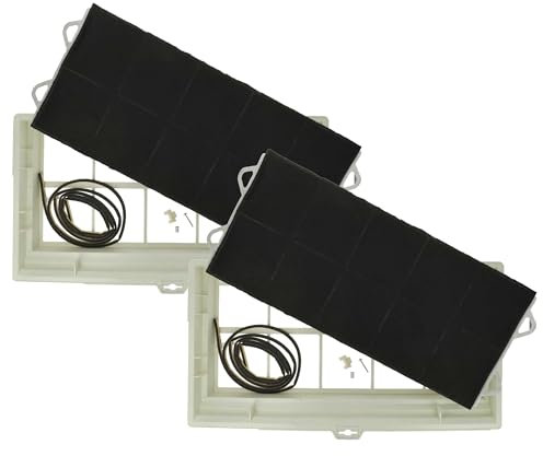 vhbw 2x Aktivkohlefilter kompatibel mit Junker D26JR1301 Dunstabzugshaube - 49,5 x 29,5 x 6,2 cm