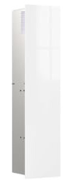 EMCO ASIS PURE WC-Modul mit Glasfront Türanschlag Links, Unterputz Weiß (hochglanz) 73 cm Unterputz Türanschlag rechts Papierführung seitlich