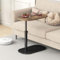 YUTVCZO Beistelltisch C Form, Klein Couchtisch Holz Sofatisch Höhenverstellbar, 360° Drehbarer C Form Beistelltisch für Couch Sofa, Modern Mobiler Kaffeetisch Side Table Für Wohnzimmer (Black-d)