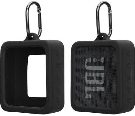 kwmobile Étui pour Enceinte Compatible avec JBL Go Essential - Housse de Protection pour Mini Haut-Parleur en Silicone - Noir